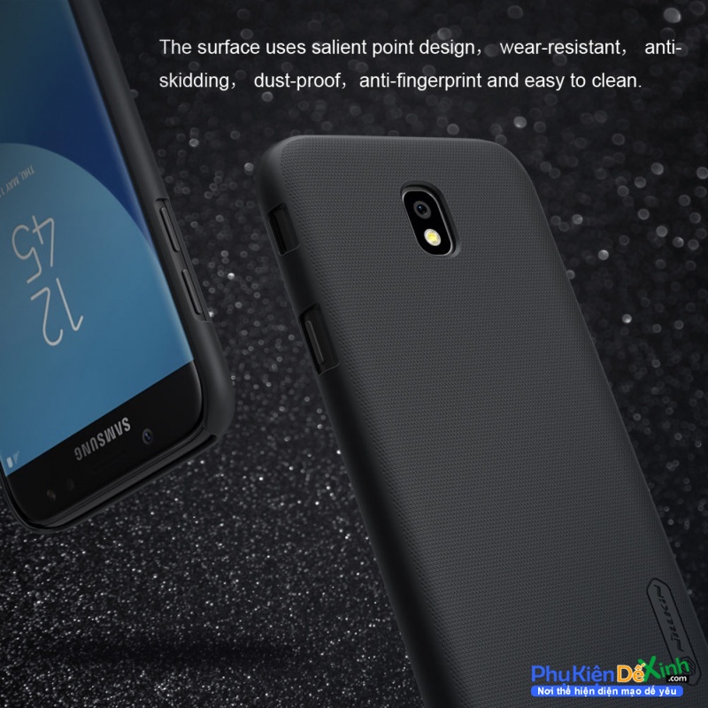 Ốp Lưng Samsung Galaxy J7 Pro Hiệu Nillkin Dạng Sần được làm bằng nhựa Polycarbonat có khả năng đàn hồi tốt, không bị giòn và khả năng chống trầy xước tốt trong nhưng va chạm.